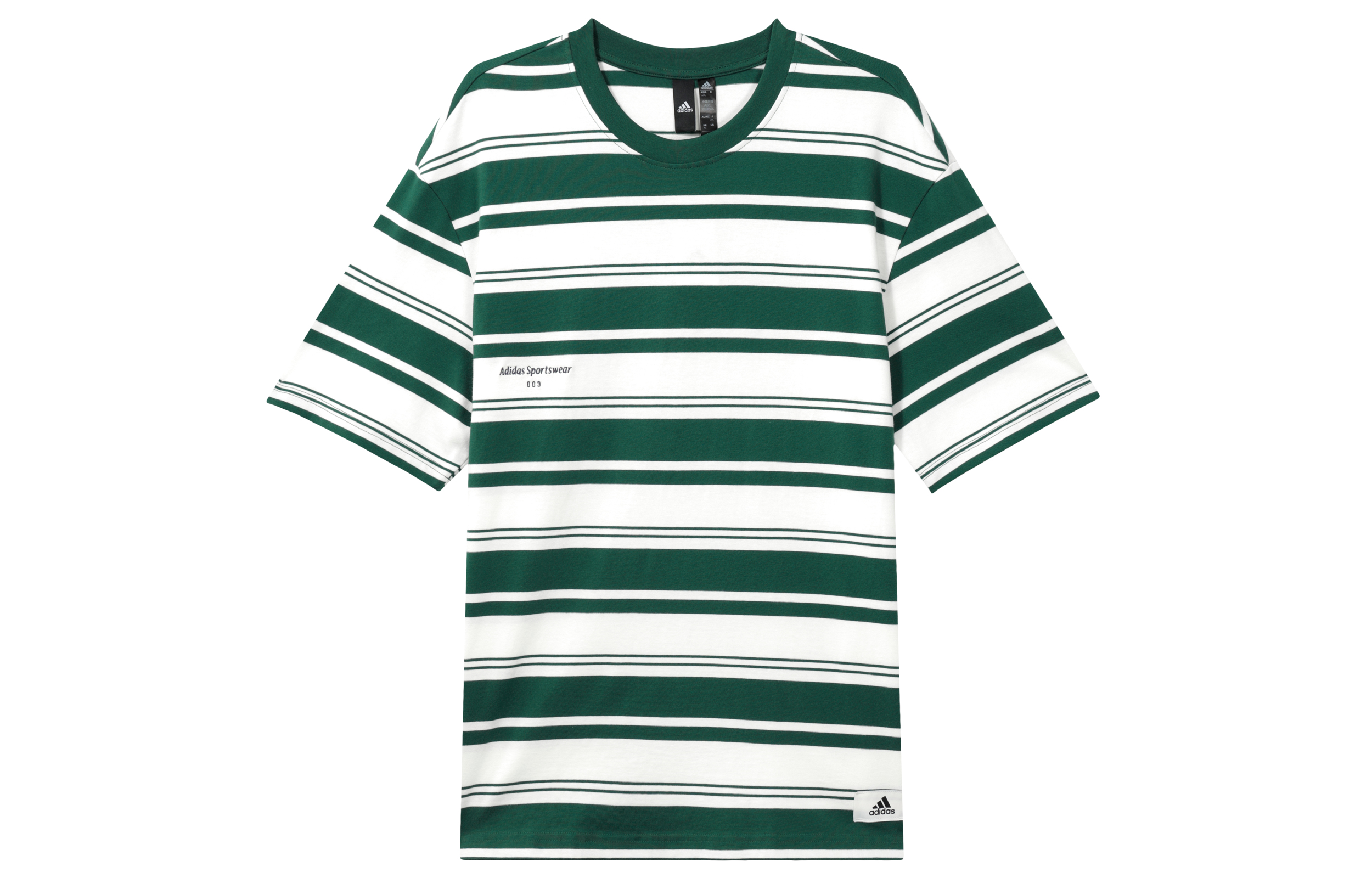 Adidas, sports short sleeve T-shirt with a round collar for leisure, loose fit