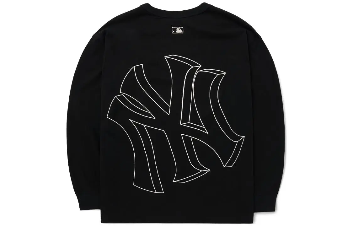 MLB T-Shirts Unisex Black Crew Neck Moderate Straight Fit