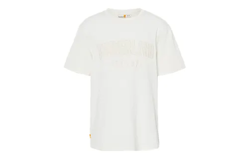 Timberland T Shirts Men's White Crew Neck Moderate Straight Fit