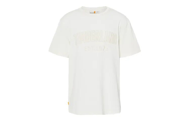 Timberland T Shirts Men's White Crew Neck Moderate Straight Fit