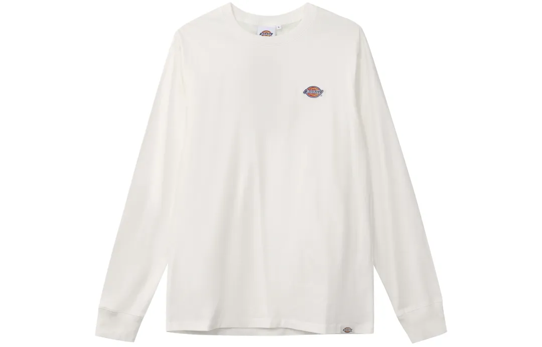 Dickies T Shirts Men's White Crew Neck Moderate Straight Fit