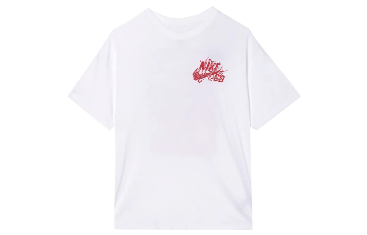Nike T-Shirts Men's White Crew Neck Moderate
