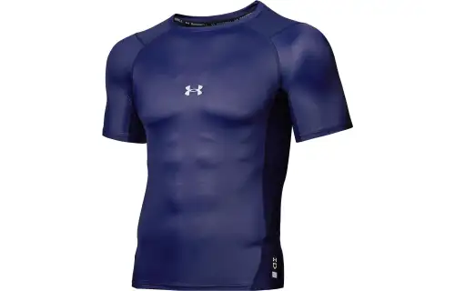 Under Armour T Shirts Men's Marine Blue Crew Neck Moderate Straight Fit