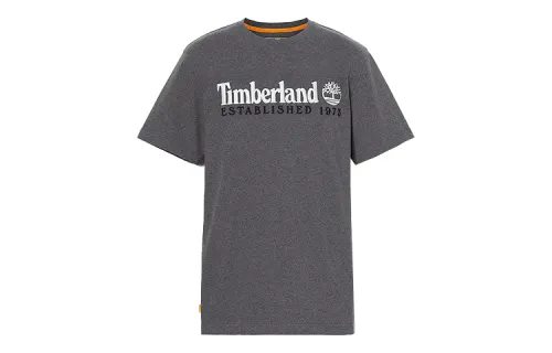 Timberland T Shirts Men's Dark Gray Crew Neck Moderate Straight Fit