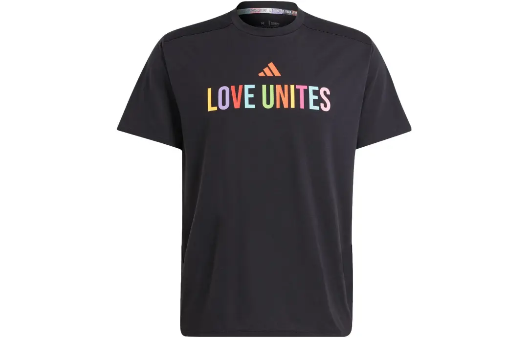 Adidas T Shirts Unisex Black Crew Neck Moderate Straight Fit