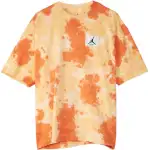 Jordan T Shirts Men's Orange Crew Neck Moderate Straight Fit