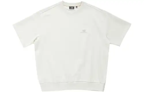 New Balance T Shirts Men's Beige Crew Neck Moderate Straight Fit