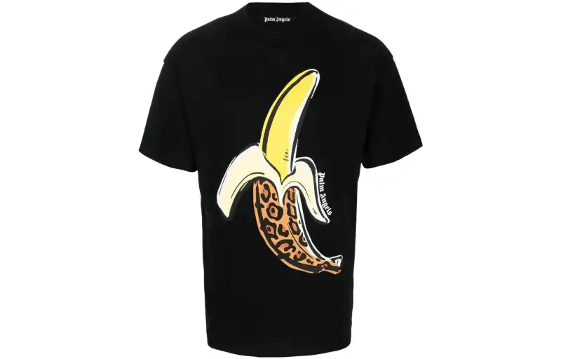 PALM ANGELS Leopard Banana Classic T Shirt