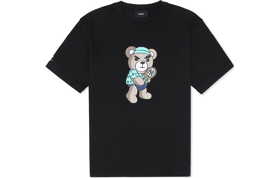 MLB SS23 Drop Shoulder Sleeve T-Shirt Unisex Black