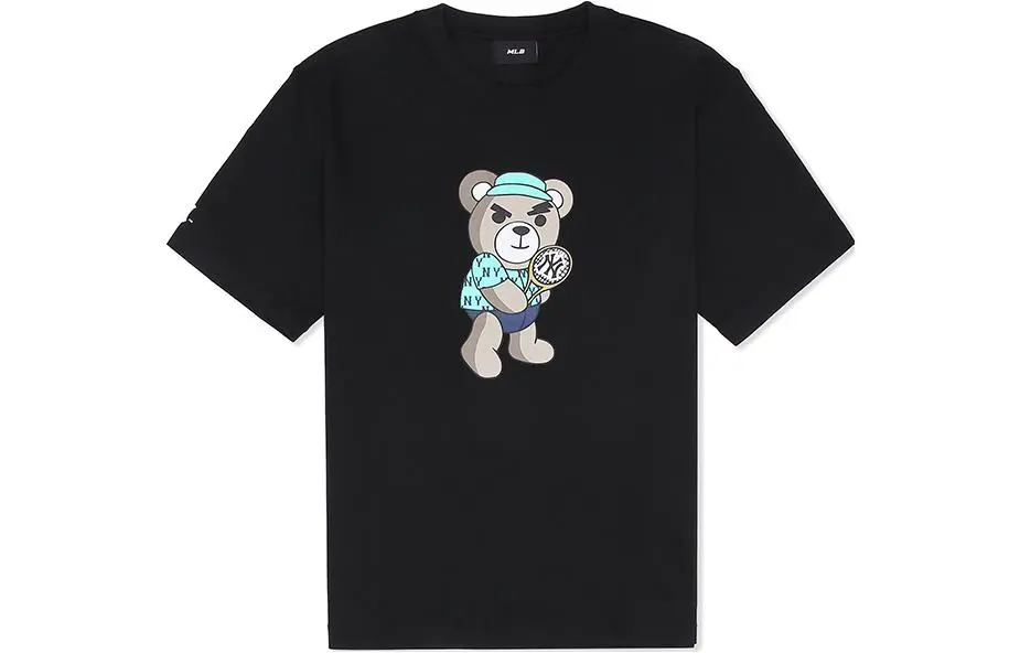 MLB SS23 Drop Shoulder Sleeve T-Shirt Unisex Black