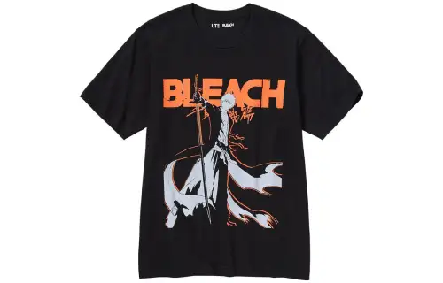 UNIQLO T Shirts Unisex Black Crew Neck Moderate Straight Fit