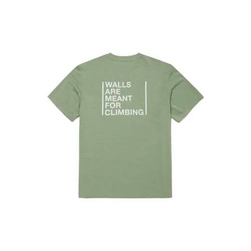 THE NORTH FACE T Shirts Men's Green Crew Neck Moderate Straight Fit