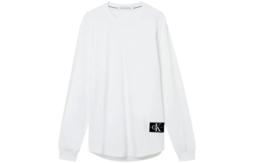 Calvin Klein T-Shirts Men's White Crew Neck Moderate Straight Fit