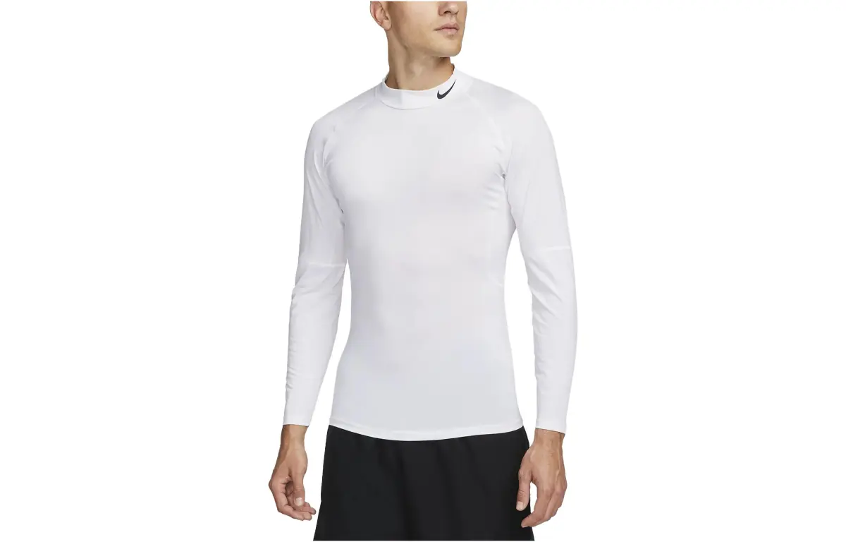 Nike T-Shirts Men's White Crew Neck Moderate Straight Fit