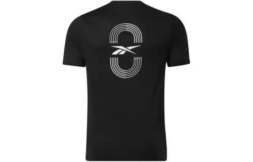 Reebok RUNNING GFX TEE T Shirt Men's Black