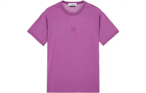 STONE ISLAND T Shirts Men's Fuchsia Crew Neck Moderate