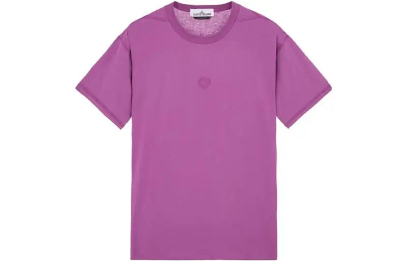 STONE ISLAND T Shirts Men's Fuchsia Crew Neck Moderate