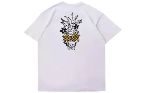 Vans T Shirts Men's White Crew Neck Moderate Straight Fit