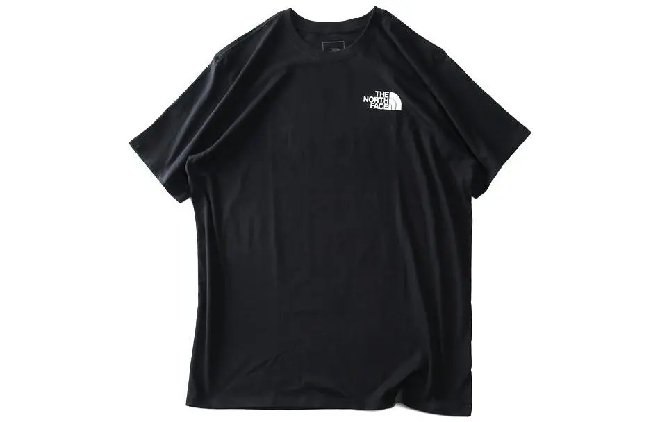THE NORTH FACE T-Shirts Men's Black Crew Neck Moderate Straight Fit