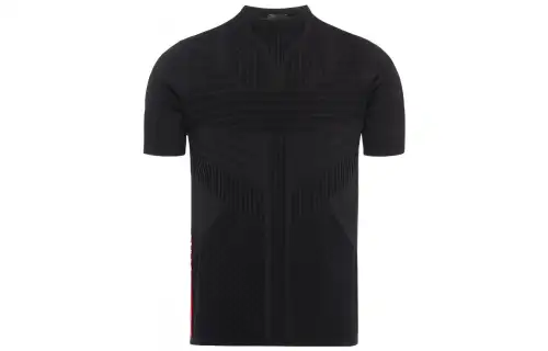 PRADA T Shirts Men's Black Crew Neck Moderate Straight Fit