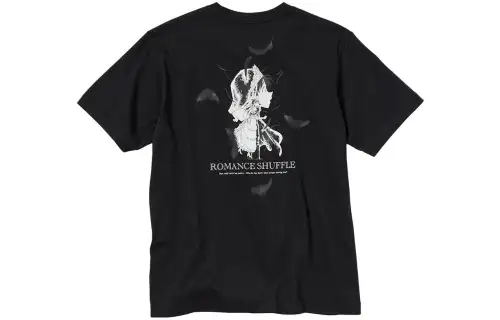 UNIQLO Detective Conan Co Branded T Shirts Unisex Black Crew Neck Moderate Straight Fit