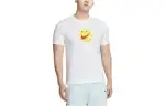 Nike T Shirts Men's White Crew Neck Moderate Straight Fit