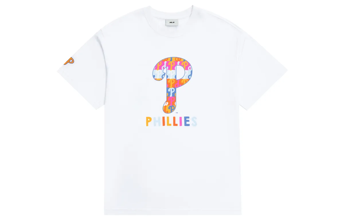 MLB T-Shirts Unisex White Crew Neck Moderate