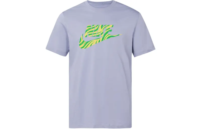 Nike T Shirts Men's Gray Crew Neck Moderate Straight Fit