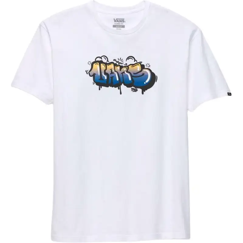 Vans T Shirts Men's White Crew Neck Moderate Straight Fit