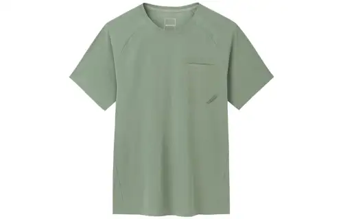 ANTA T Shirts Men's Ore Green Crew Neck Moderate Straight Fit