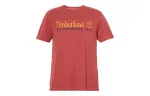 Timberland T Shirts Men's Red Crew Neck Moderate Straight Fit