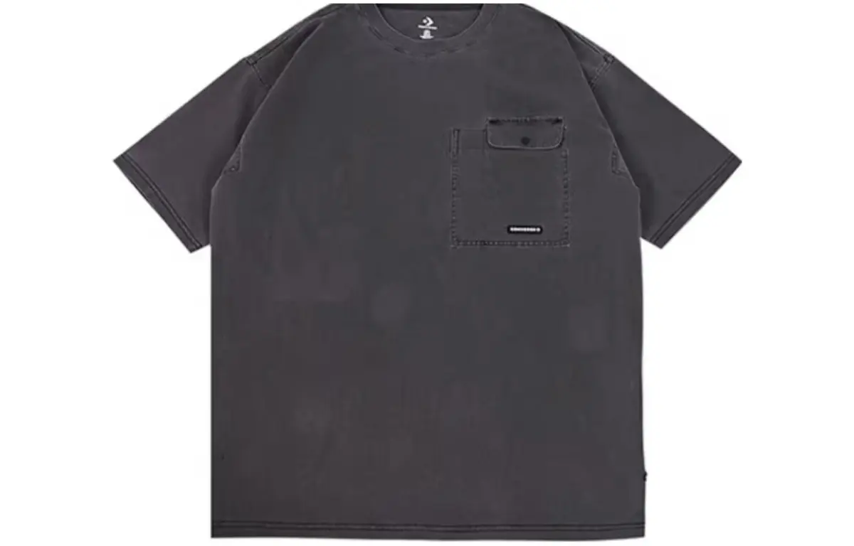 Converse T-Shirts Unisex Gray Crew Neck Moderate Straight Fit