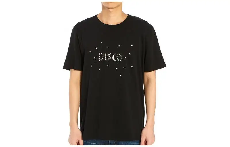 SAINT LAURENT SS23 Drop Shoulder Sleeve T Shirt Men's Black