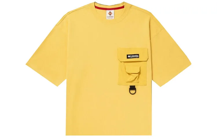 Columbia T-Shirts Men's Yellow Crew Neck Moderate