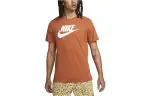 Nike T Shirts Men's Saffron Crew Neck Moderate Straight Fit