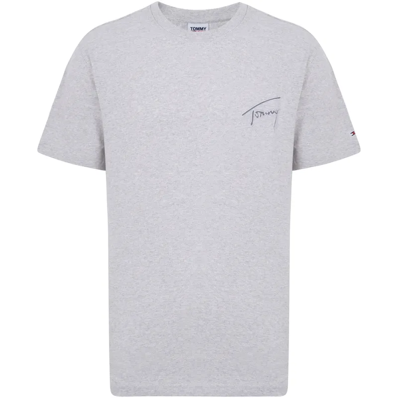 Tommy Hilfiger T-Shirts Men's Gray PJ4 Crew Neck Moderate Straight Fit