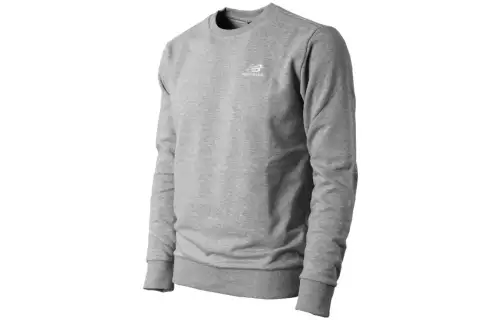 New Balance T Shirts Men's Gray Crew Neck Moderate Straight Fit