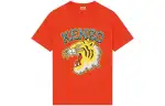 KENZO VARSITY JUNGLE T Shirts Men's Red Crew Neck Moderate Straight Fit