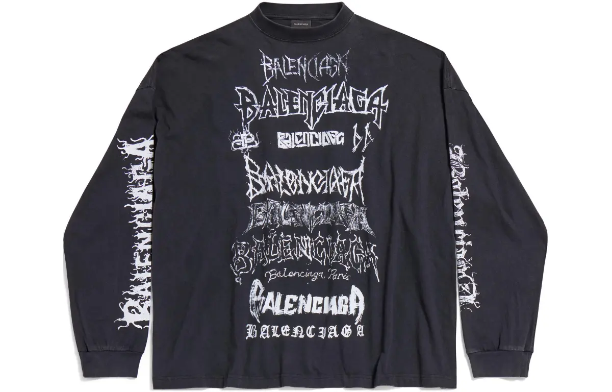 Balenciaga Diy Metal Longsleeve Medium Fit T Shirt