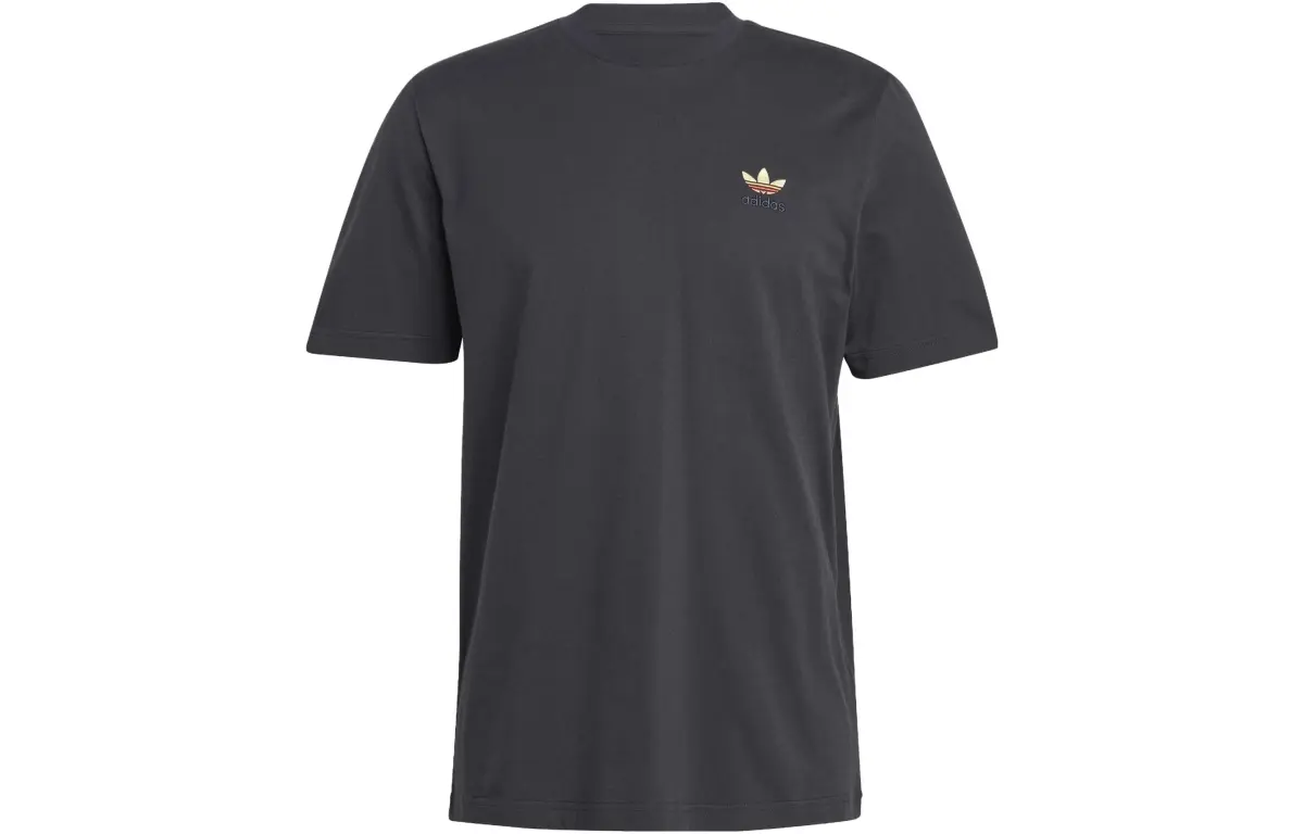 Adidas Originals T-Shirts Men's Black Crew Neck Moderate Straight Fit