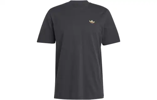 Adidas Originals T Shirts Men's Black Crew Neck Moderate Straight Fit