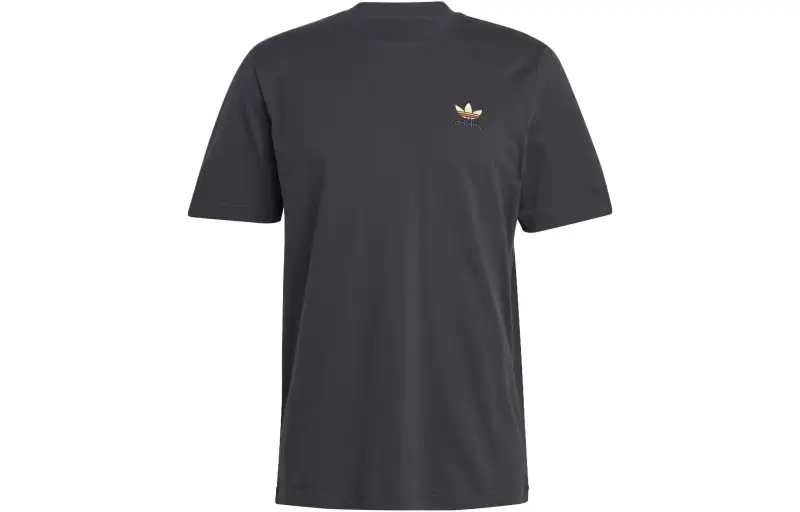 Adidas Originals T Shirts Men's Black Crew Neck Moderate Straight Fit