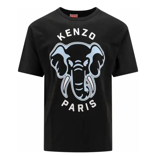 KENZO T Shirts Men's Black Crew Neck Moderate Straight Fit