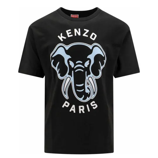 KENZO T Shirts Men's Black Crew Neck Moderate Straight Fit