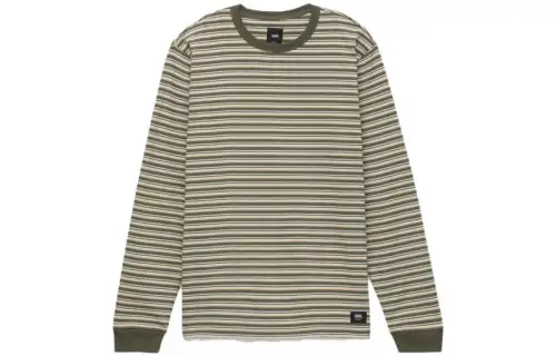 Vans Sle Eve T Shirts Men's Green Crew Neck Moderate Other