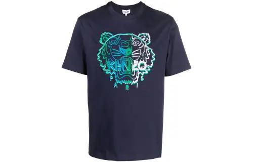 KENZO Classic Tiger Head FW22 T Shirt Men's Blue