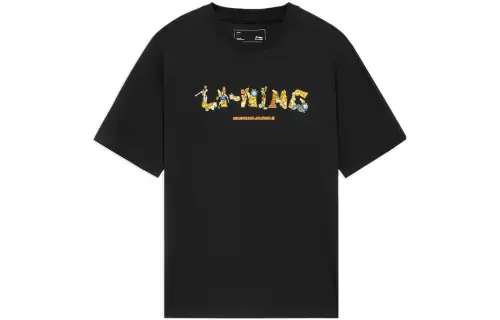 Li Ning Drop Shoulder Sleeve T Shirt Men's Black