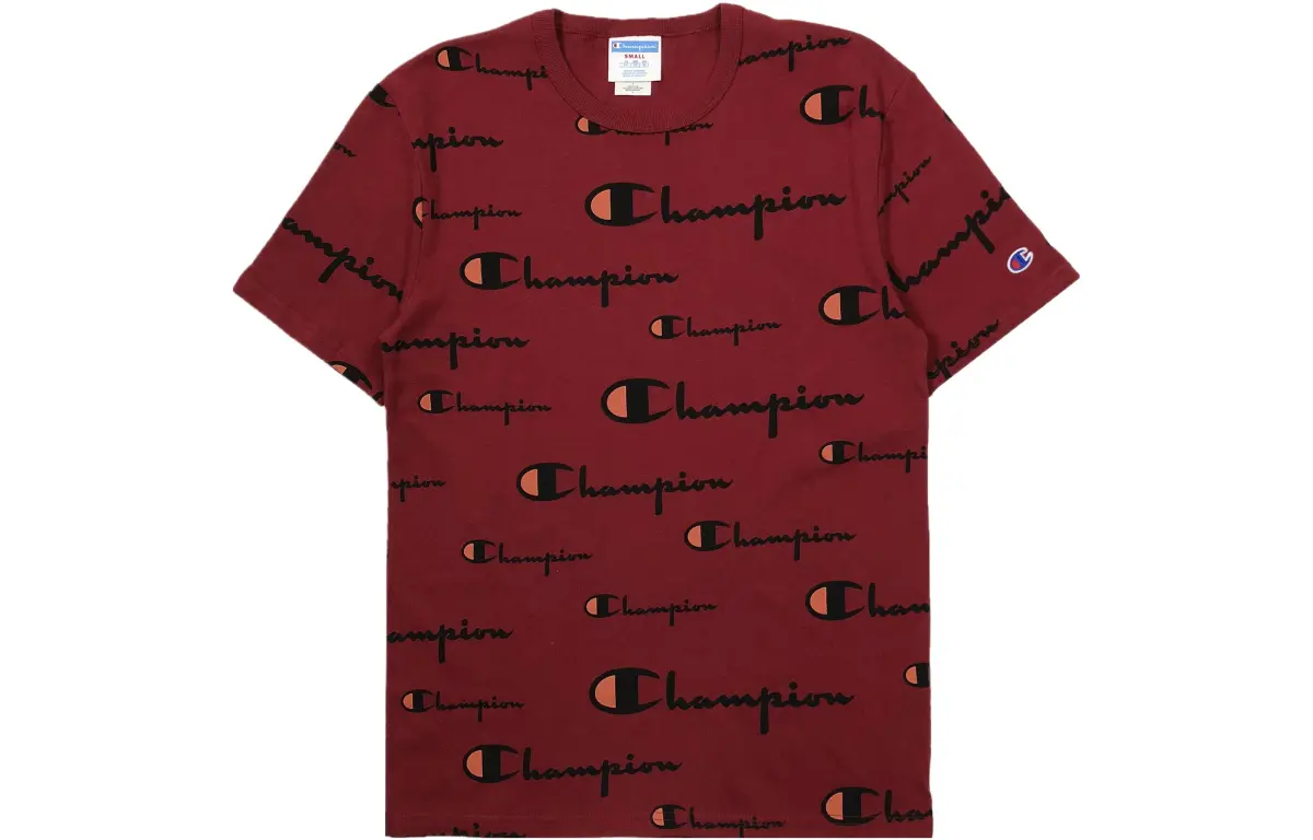 Champion T Shirt US Version Unisex Cherry Red