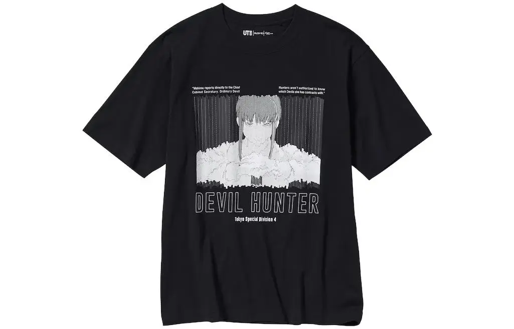 UNIQLO X T Shirts Unisex Black Crew Neck Moderate Straight Fit
