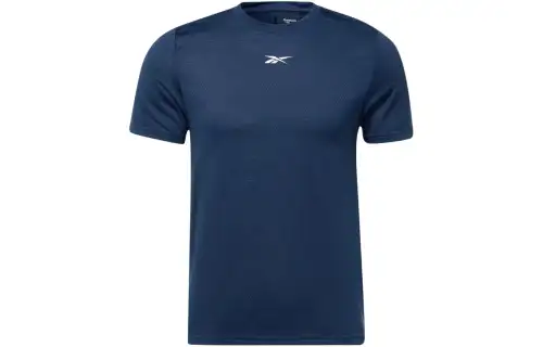 Reebok T Shirts Men's Blue Crew Neck Moderate Straight Fit